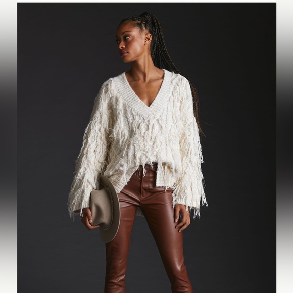 Anthropologie Sweaters - Anthropologie Fringe Pullover - Size XL - NWOT